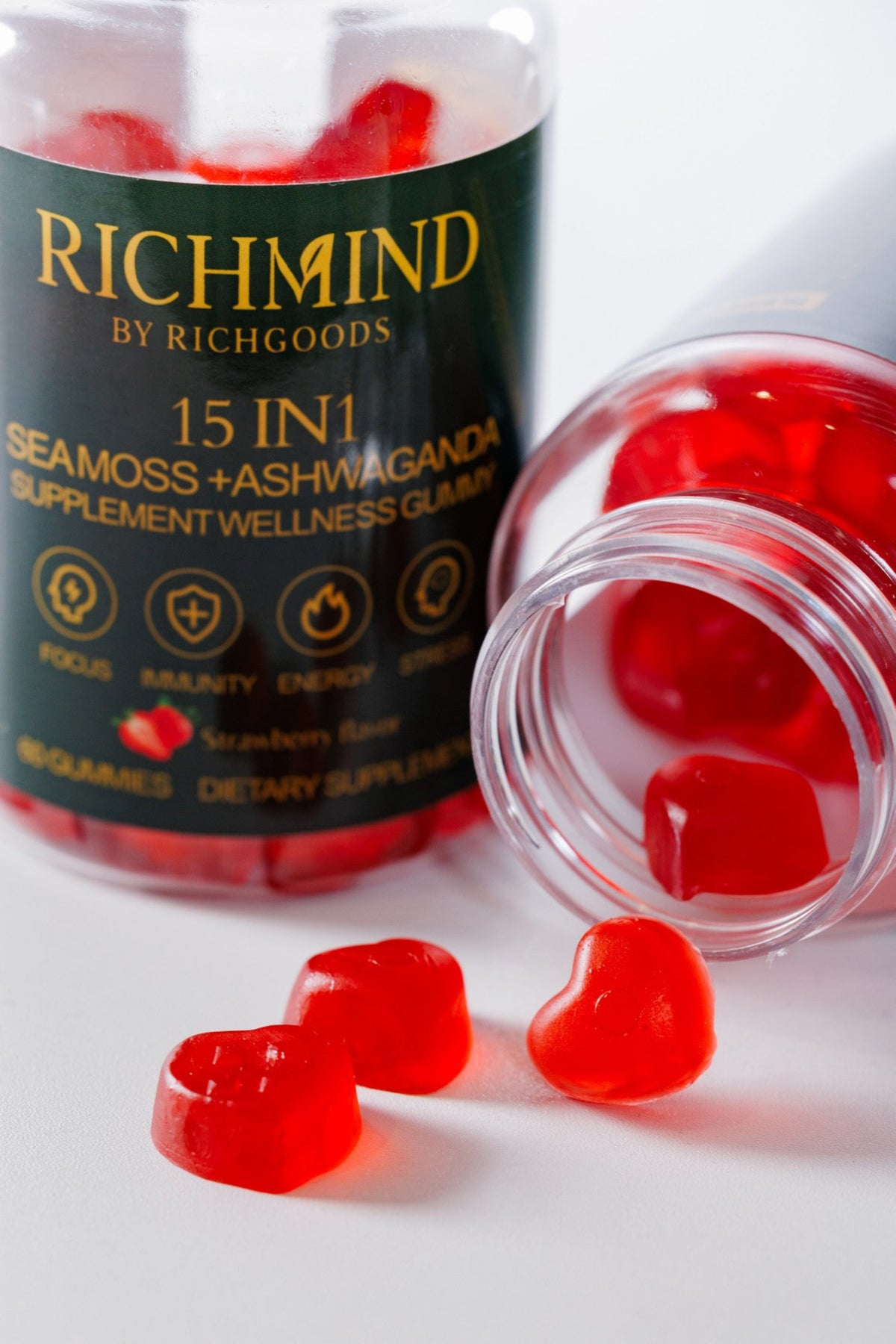 RichMind SeaMoss + Ashwaganda 15in1 wellness gummies